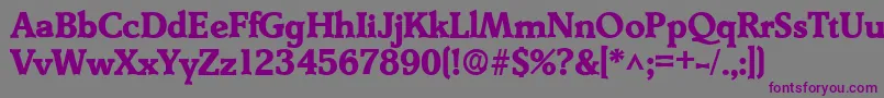 DerringerlhBold Font – Purple Fonts on Gray Background