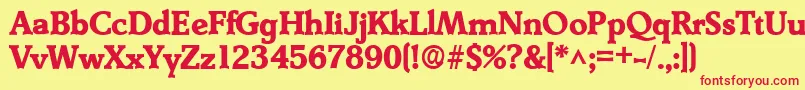 DerringerlhBold Font – Red Fonts on Yellow Background