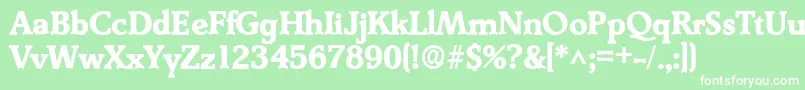 DerringerlhBold Font – White Fonts on Green Background