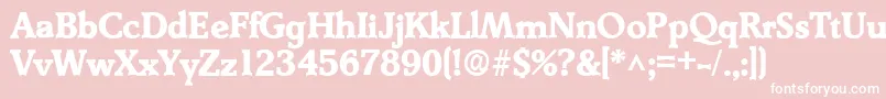 DerringerlhBold-fontti – valkoiset fontit vaaleanpunaisella taustalla