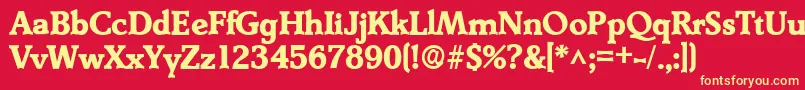 DerringerlhBold Font – Yellow Fonts on Red Background