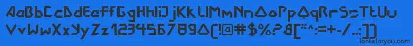 DokterbryceBold Font – Black Fonts on Blue Background