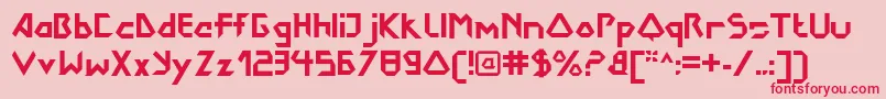 DokterbryceBold Font – Red Fonts on Pink Background