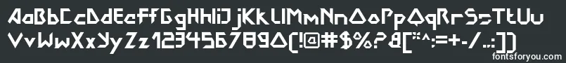 Шрифт DokterbryceBold – белые шрифты на чёрном фоне