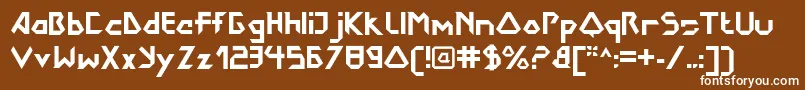 フォントDokterbryceBold – 茶色の背景に白い文字
