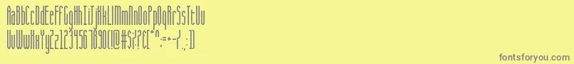 Fonte CqFullStretch – fontes cinzas em um fundo amarelo