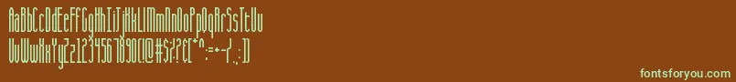 CqFullStretch Font – Green Fonts on Brown Background