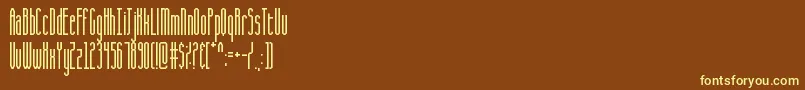 CqFullStretch Font – Yellow Fonts on Brown Background