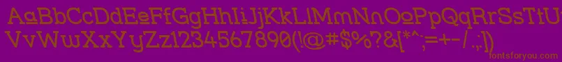 Strslupr Font – Brown Fonts on Purple Background