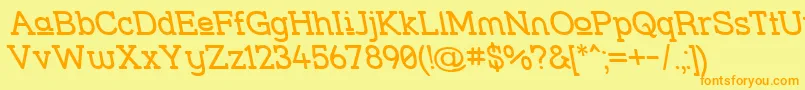 Strslupr Font – Orange Fonts on Yellow Background