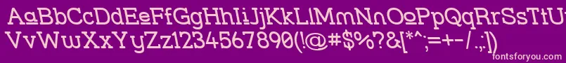 Strslupr Font – Pink Fonts on Purple Background