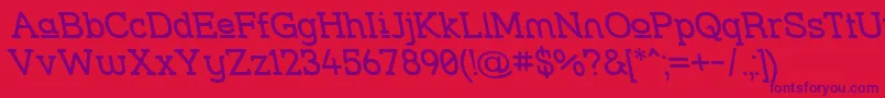 Strslupr Font – Purple Fonts on Red Background