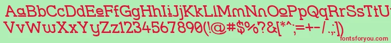 Strslupr Font – Red Fonts on Green Background