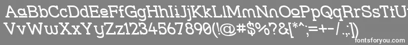 フォントStrslupr – 灰色の背景に白い文字