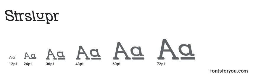 Размеры шрифта Strslupr