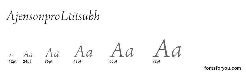 AjensonproLtitsubh Font Sizes