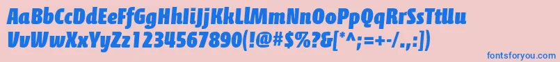 CalciteproBlack Font – Blue Fonts on Pink Background