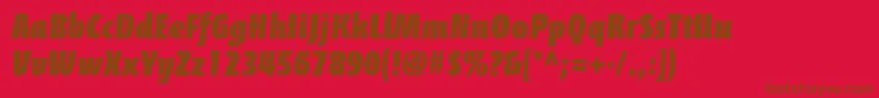CalciteproBlack Font – Brown Fonts on Red Background