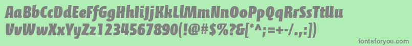 CalciteproBlack Font – Gray Fonts on Green Background