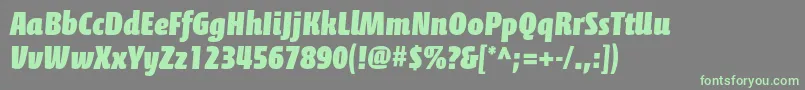 CalciteproBlack Font – Green Fonts on Gray Background