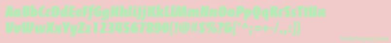 CalciteproBlack Font – Green Fonts on Pink Background