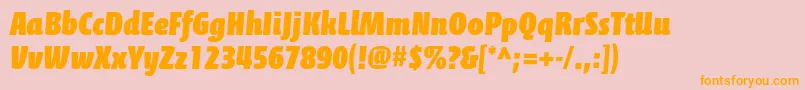 CalciteproBlack Font – Orange Fonts on Pink Background