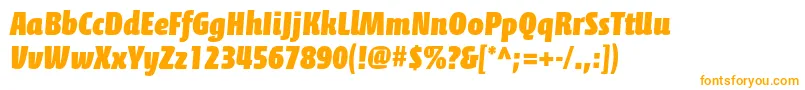 CalciteproBlack Font – Orange Fonts on White Background