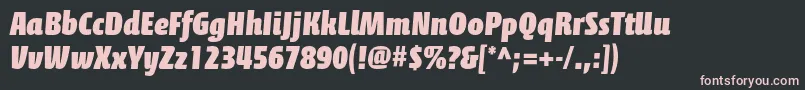 CalciteproBlack Font – Pink Fonts on Black Background