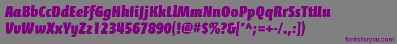 CalciteproBlack Font – Purple Fonts on Gray Background