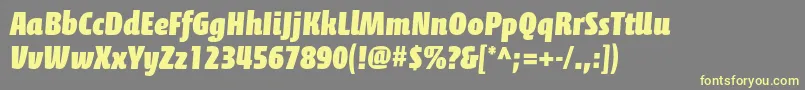CalciteproBlack Font – Yellow Fonts on Gray Background