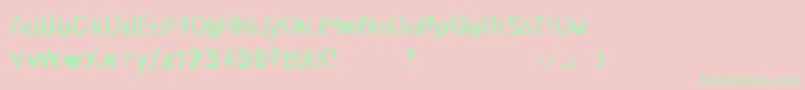 Zombnzeフォントについての詳細 フォントZombnze – ピンクの背景に緑の文字