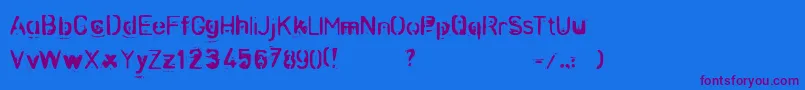 Weitere Informationen zur Zombnze-Schriftart Zombnze-Schriftart – Violette Schriften auf blauem Hintergrund