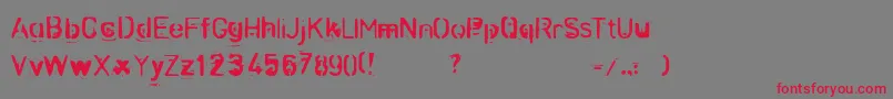 More about Zombnze Font Zombnze Font – Red Fonts on Gray Background