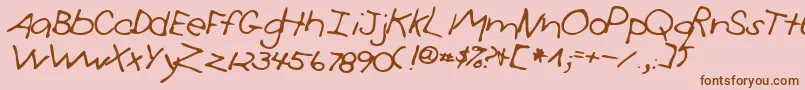 Шрифт Simon – коричневые шрифты на розовом фоне