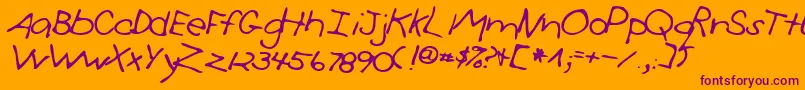 Шрифт Simon – фиолетовые шрифты на оранжевом фоне