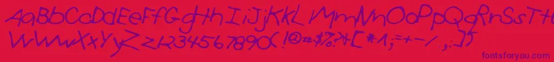 Шрифт Simon – фиолетовые шрифты на красном фоне
