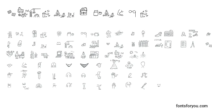 A fonte Symbolico2Db – alfabeto, números, caracteres especiais