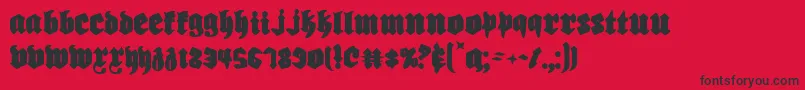 Biergarten Font – Black Fonts on Red Background