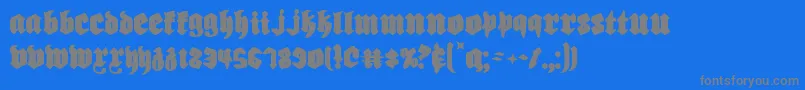 Biergarten Font – Gray Fonts on Blue Background