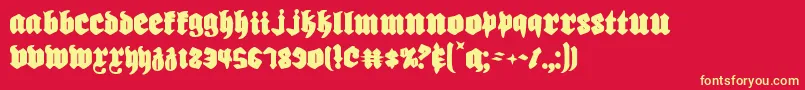 フォントBiergarten – 黄色の文字、赤い背景