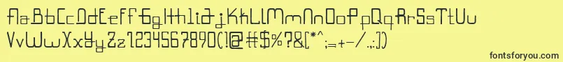 Rokyodil Font – Black Fonts on Yellow Background