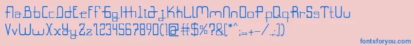 Rokyodil Font – Blue Fonts on Pink Background