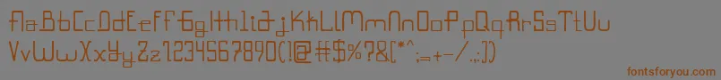 Rokyodil Font – Brown Fonts on Gray Background
