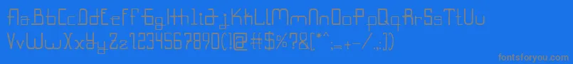 Rokyodil Font – Gray Fonts on Blue Background