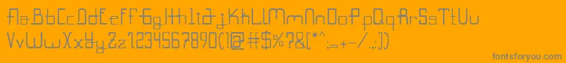 Rokyodil Font – Gray Fonts on Orange Background