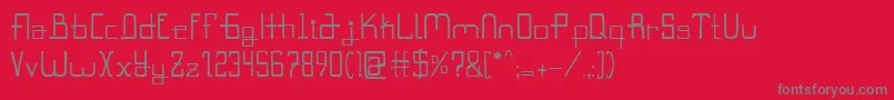 Rokyodil Font – Gray Fonts on Red Background