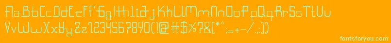 Rokyodil Font – Green Fonts on Orange Background