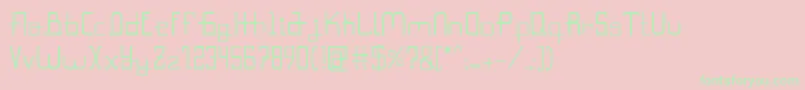 フォントRokyodil – ピンクの背景に緑の文字