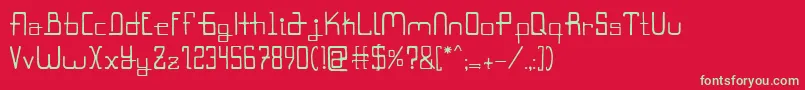 Rokyodil Font – Green Fonts on Red Background