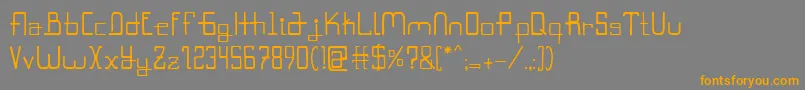 Rokyodil Font – Orange Fonts on Gray Background